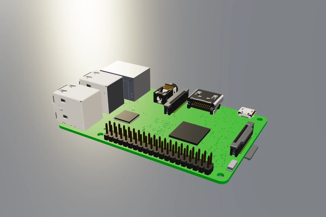 Render della stessa scheda elettronica