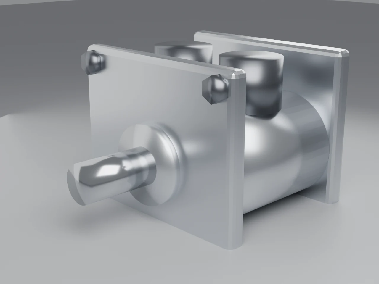 Render di una pompa a ingranaggi